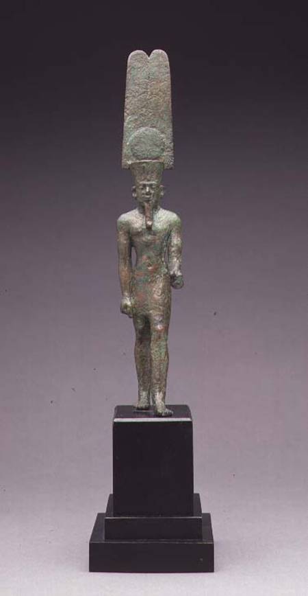 Figure of the god Amon-Re from Egyptian