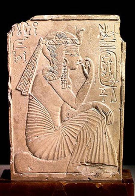 Relief depicting Ramesses II (1279-1213 BC) as a child, New Kingdom from Egyptian