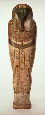 The sarcophagus of Psamtik I (664-610 BC) Late Period (painted wood) (for details see 95060-64)