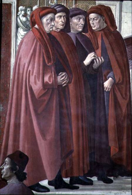 The Annunciation to St. Zaccharia (fresco) (detail) from  (eigentl. Domenico Tommaso Bigordi) Ghirlandaio Domenico