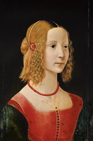 Portrait of a young girl. from  (eigentl. Domenico Tommaso Bigordi) Ghirlandaio Domenico