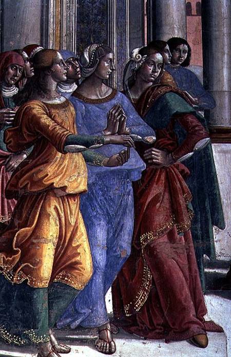 Onlookers, from the Virgin Mary in the Temple from  (eigentl. Domenico Tommaso Bigordi) Ghirlandaio Domenico