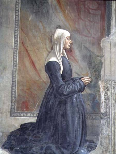 Portrait of a female member of the Sassetti family, from the Cycle of St. Francis, Sassetti chapel from  (eigentl. Domenico Tommaso Bigordi) Ghirlandaio Domenico