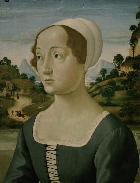 D.Ghirlandaio (?), Portrait young woman