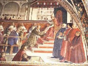 Lorenzo de' Medici, Sassetti and his Son with Antonio Pucci, from the Sassetti Chapel