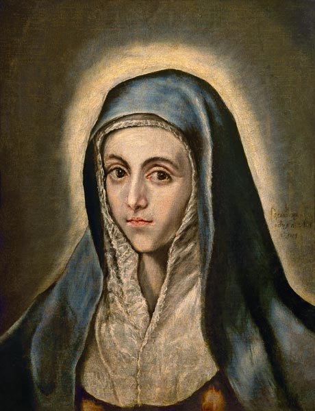 The virgin Maria. from El Greco (aka Dominikos Theotokopulos)