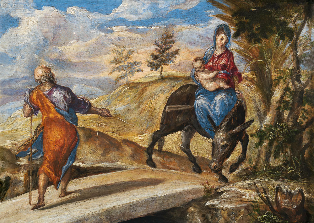 The Flight into Egypt from El Greco (aka Dominikos Theotokopulos)