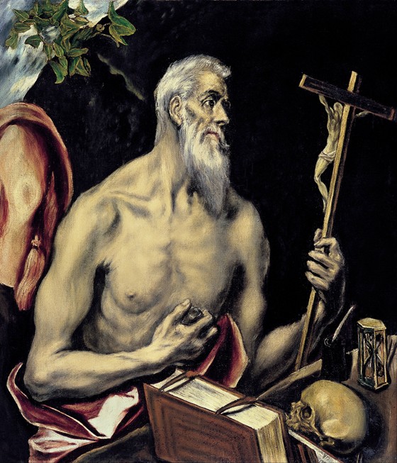 The Repentant Saint Jerome from El Greco (aka Dominikos Theotokopulos)