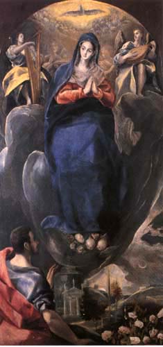 Maria Immakulata with a St. Johannes Evangelist from El Greco (aka Dominikos Theotokopulos)