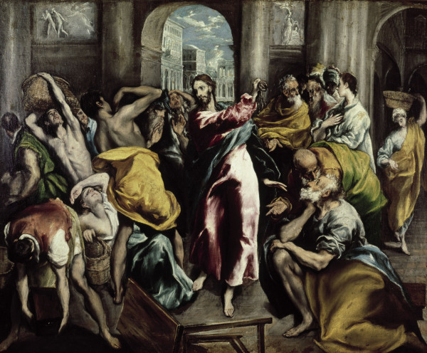Cleaning of the Temple from El Greco (aka Dominikos Theotokopulos)