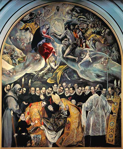 The Burial of Count Orgaz, from a Legend of 1323 from El Greco (aka Dominikos Theotokopulos)
