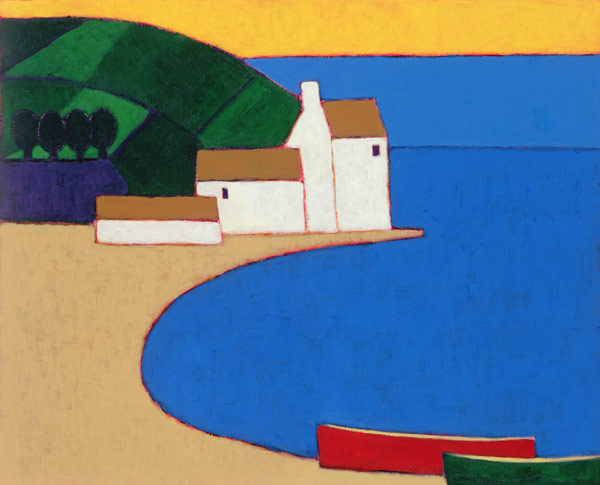 Bay in Southern Brittany, 2004 (acrylic on paper)  from Eithne  Donne