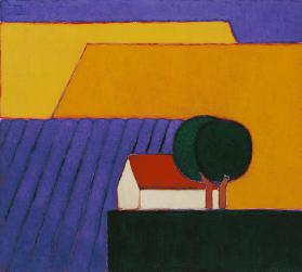 Lavender Field, Provence, 2004 (acrylic on paper) 