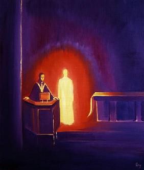 Jesus Christ is present with us when the Scriptures are read, 1994 (oil on panel) 