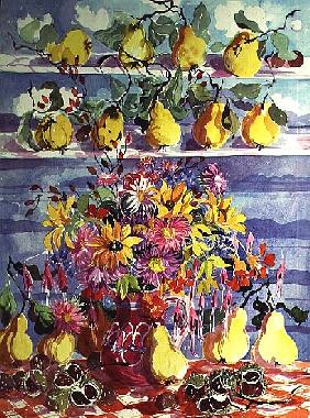 Bounty of Quinces (w/c on paper) 