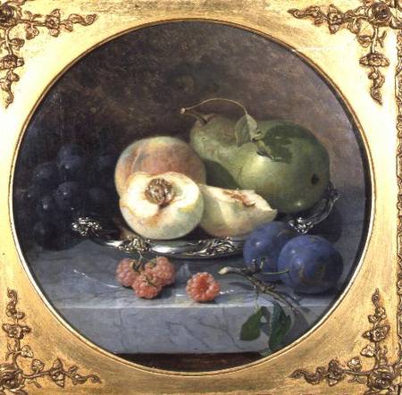 Still Life of Fruit on a Marble Ledge (pair of 63908) from Eloise Harriet Stannard