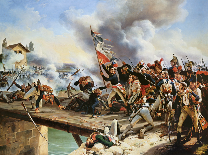The battle at the bridge of Arcole from Emile Jean Horace Vernet