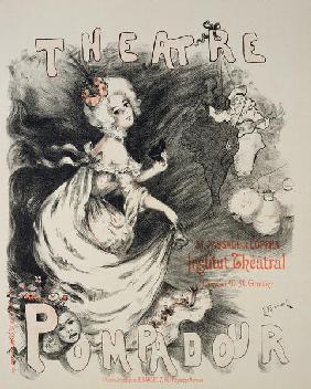 Reproduction of a poster for the ''Pompadour Theatre'', Institut Theatral (colour litho) 