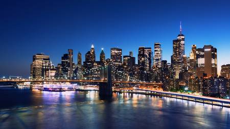 Lower Manhattan At Dusk