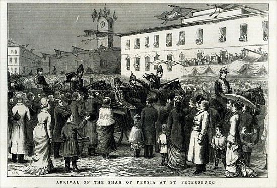 Arrival of the Shah of Persia at St. Petersburg, from ''The Graphic'', June 8th 1878 from English School