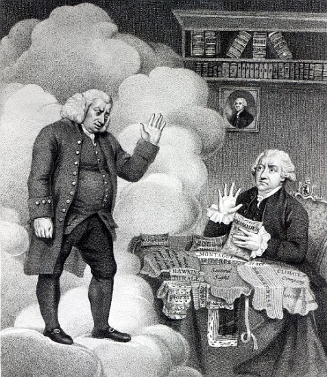 Boswell and the Ghost of Samuel Johnson, published in 1803 from English School