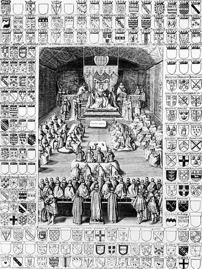 Charles I (1600-49) in the House of Lords from English School