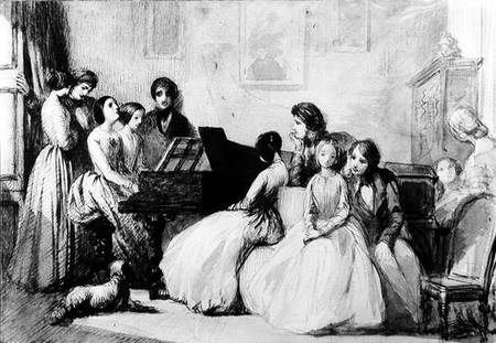 The Drawing Room Concert (pen from English School