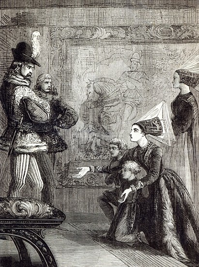 First Meeting of Edward IV and Lady Elizabeth Gray, illustration from ''Cassell''s Illustrated Histo from English School