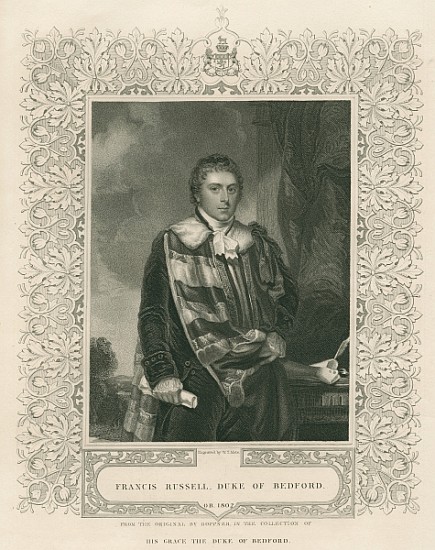 Francis Russell (1765-1802) 5th Duke of Bedford; engraved by W. T. Mote from English School