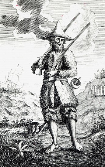 Frontispiece to ''The Life and Strange Surprizing Adventures of Robinson Crusoe of York, Mariner'' D from English School