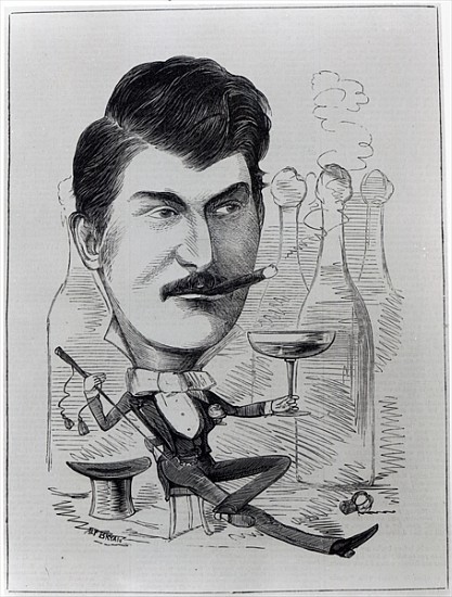 George Leybourne, The Original ''Champagne Charlie'', illustration from ''The Entr''acte'', August 2 from English School