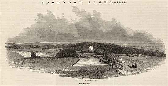 Goodwood Races: the Course, from ''The Illustrated London News'', 2nd August 1845 from English School
