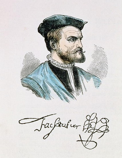 Jacques Cartier (1491-1557) illustration from Volume IV of ''Narrative and Critical History of Ameri from English School