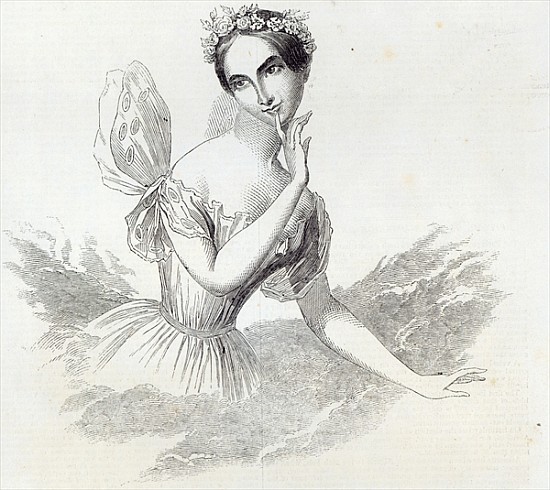 Mdlle Lucile Grahn, from The Illustrated London News, 8th March 1845 from English School