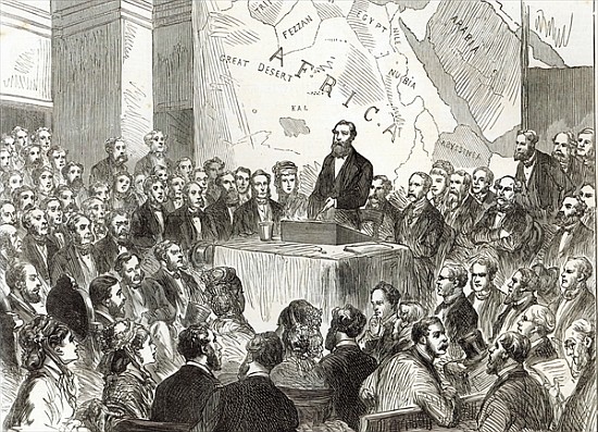 Sir Samuel Baker at the meeting of the Royal Geographical Society, from ''The Illustrated London New from English School