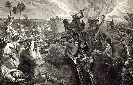 The Battle of Ferozeshah from English School