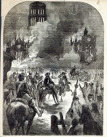 The burning of Old St. Paul''s from English School