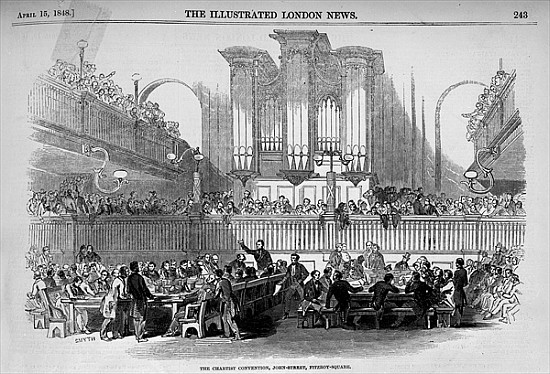 The Chartist Convention at 23 John Street, Fitzroy Square from ''The Illustrated London News'', Apri from English School