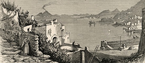 The Disastrous Earthquake at Ischia: The beach and town of Casamicciola from the village of Lacco, f from English School