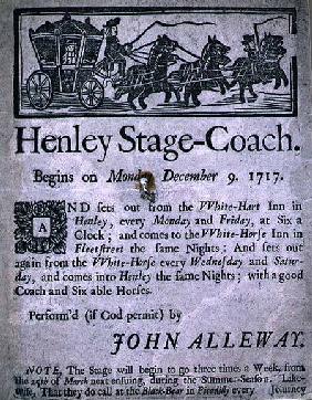 Advertisement for the Henley Stage Coach