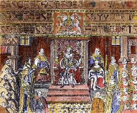 James I of England (1566-1625) at Court,