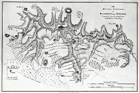 Map showing the Russian positions at the Battle of Borodino, c.1812