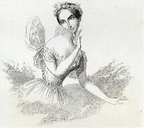 Mdlle Lucile Grahn, from The Illustrated London News, 8th March 1845