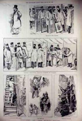 Sketches at the Paris Salon, from 'The Illustrated London News'