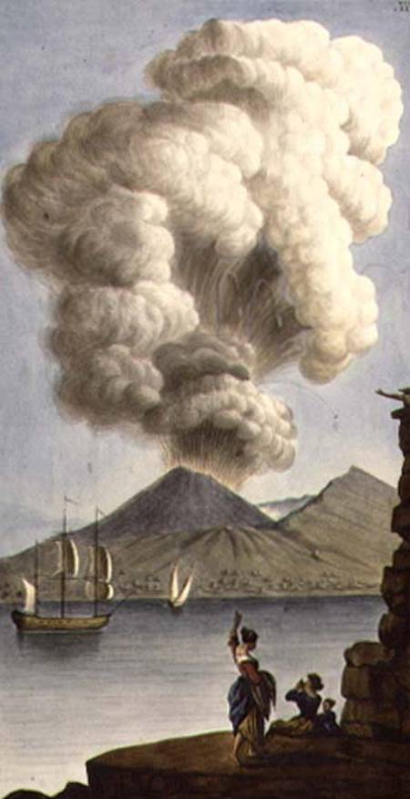 Vesuvius erupting, plate III from Sir William Hamilton's 'Campi Phlegraeiae' (supplement) from English School