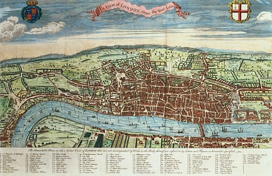View of London, c.1560 from English School