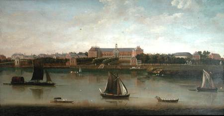 View of the Royal Hospital and the Rotunda from the south bank of The River Thames from English School