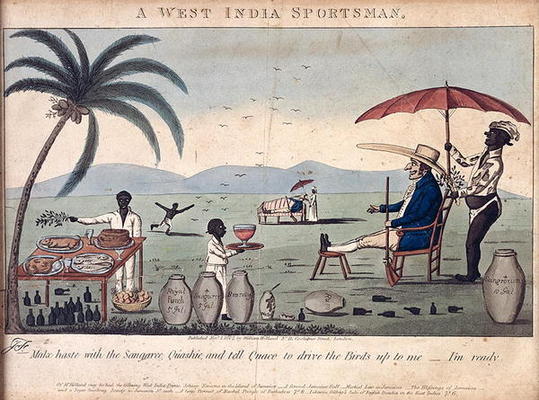 A West India Sportsman, published by William Holland, 1807 (etching, engraving and aquatint) from English School, (19th century)