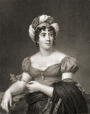 Anne Louise-Germaine Necker (1766-1817) from 'The Gallery of Portraits', published 1833 (engraving) from English School, (19th century)