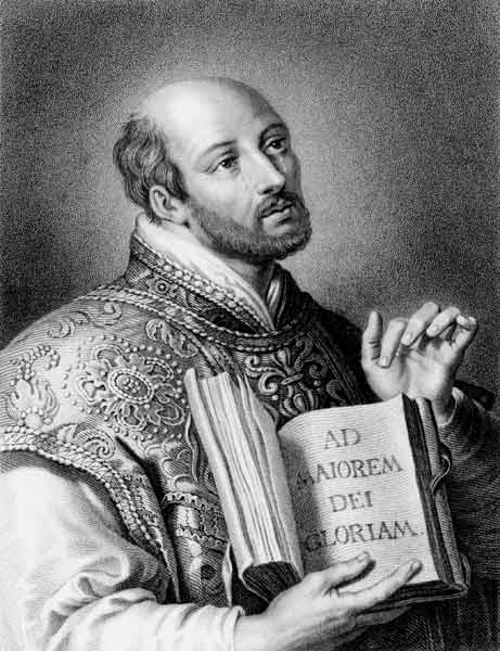 St. Ignatius of Loyola (1491-1556) from 'Gallery of Portraits', published in 1833 (engraving) from English School, (19th century)